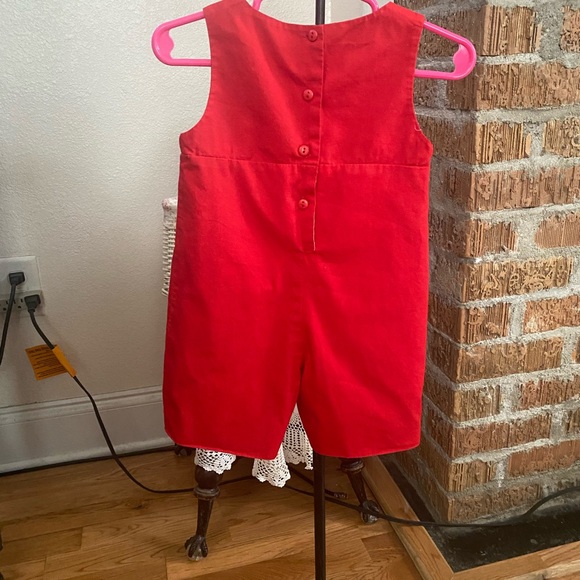Smocked Infant Boys Christmas Jon Jon size 12 months - Picture 10 of 15